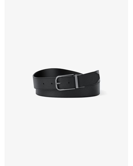 Michael Kors Black Mk Reversible Leather Belt for men