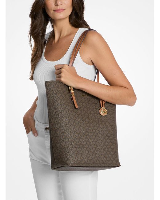 Mkbolso Tote Quinn Grande Con Logotipo MICHAEL Michael Kors de color Natural