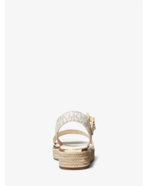 Michael Kors Natural Richie Logo Platform Espadrille Sandal