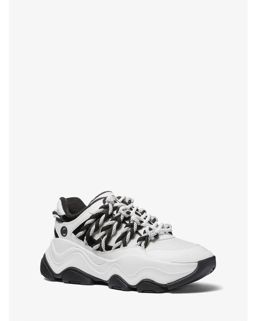 Mk Basket Atlas À Cordon, En Maille Et Cuir MICHAEL Michael Kors en coloris White