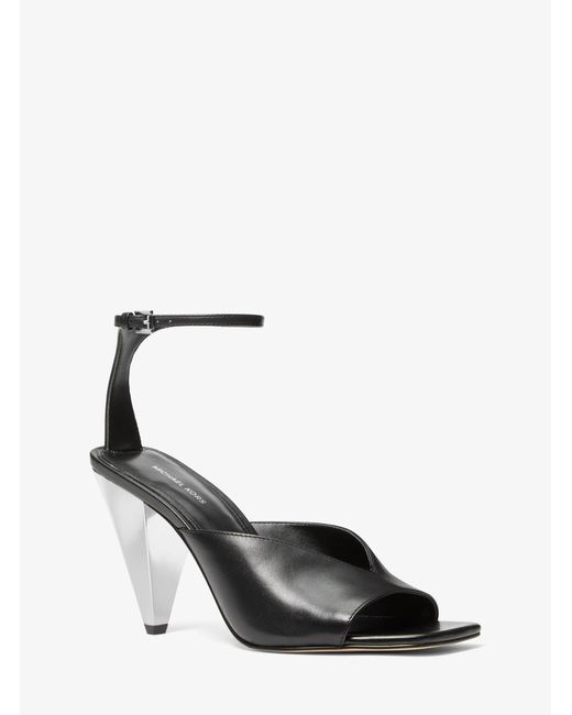 MICHAEL Michael Kors Black Electra Leather Sandal