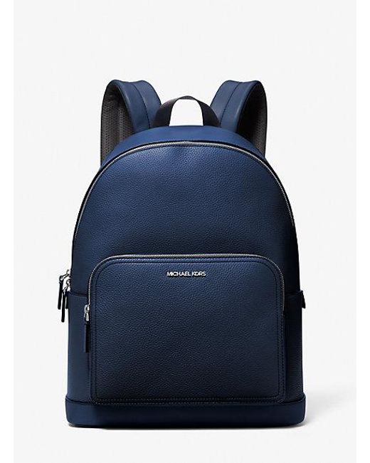 Michael Kors Blue Cooper Pebbled Leather Commuter Backpack for men