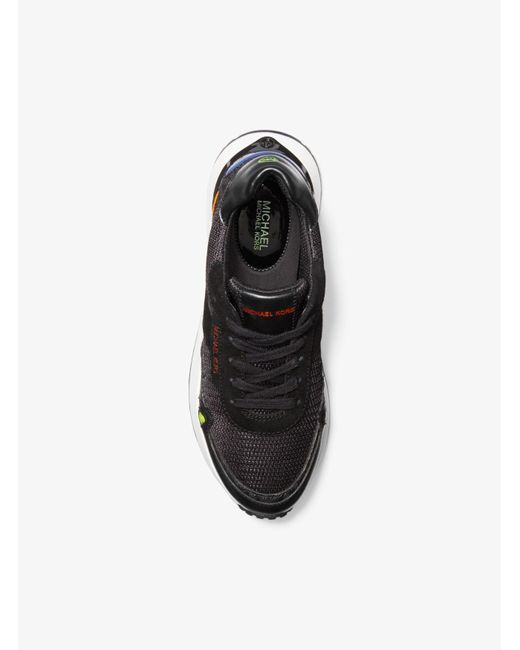 monroe mesh and leather trainer
