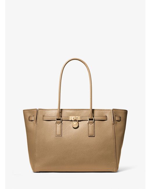 Mk Borsa Tote Hamilton Moderne Grande di Michael Kors in Natural