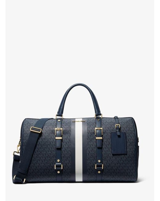 Michael Kors Bedford Travel Extralarge Logo Stripe Weekender Bag in