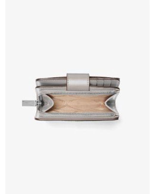 MICHAEL Michael Kors Mk Mercer Small Leather Wallet in White Lyst UK