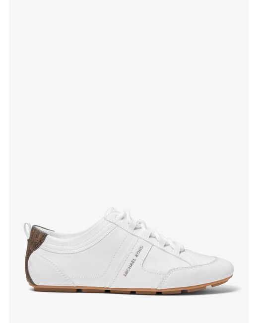 Michael Kors White Keely Leather Trainer