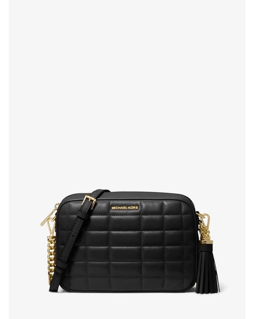 MICHAEL Michael Kors Black Jet Set Medium Quilted Leather Crossbody Bag