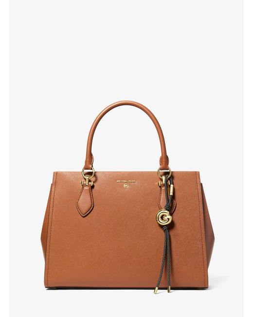 MICHAEL Michael Kors White Mk Initial-Tone And Speckled Cord Bag Charm