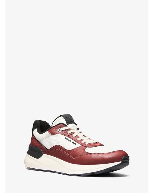 Mk Basket Trevor En Cuir Et Maille Extensible Michael Kors pour homme en coloris White