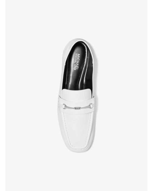 MICHAEL Michael Kors White Mk Lena Leather Loafer