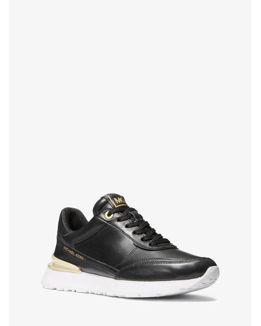 MICHAEL Michael Kors White Mk Nova Leather Trainer