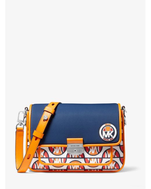 Michael Kors Mk X Ellesse Bradshaw Printed Canvas And Scuba Messenger