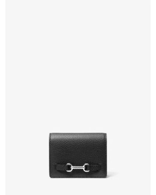 Michael Kors White Carson Small Pebbled Leather Wallet