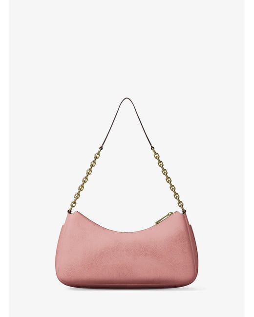 MICHAEL Michael Kors Pink Nolita Medium Nubuck Chain Pochette