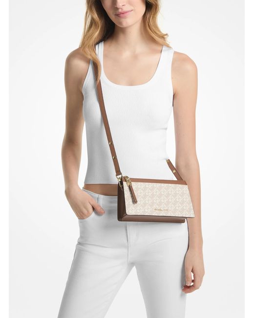 MICHAEL Michael Kors Natural Mk Large Empire Signature Logo Convertible Crossbody Bag
