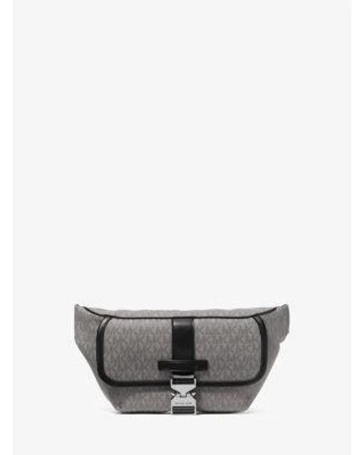 Michael Kors Gray Hudson Signature Logo Sling Pack for men