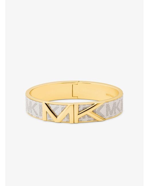 Michael Kors Women's Gold-Tone Mott Bangle - Gold