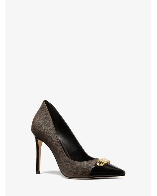 Michael Kors Parker Logo Pump in Black | Lyst