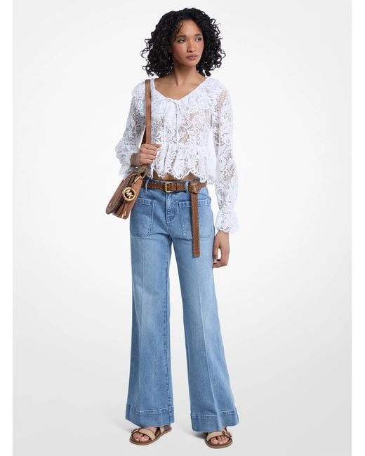 MICHAEL Michael Kors Blue Mk Violette Stretch Denim Jeans