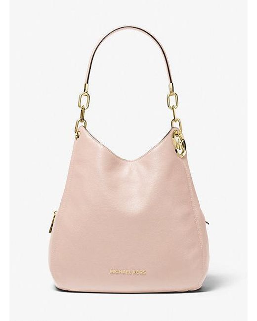 Michael Kors Pink Lillie Large Pebbled Leather Shoulder Bag