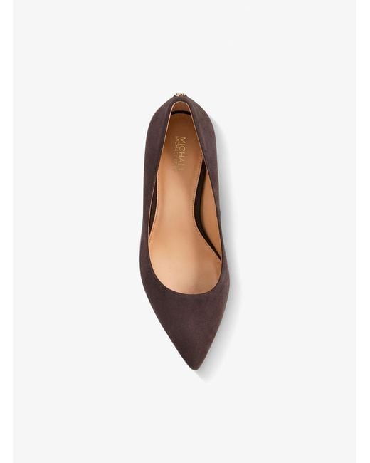 MICHAEL Michael Kors White Mk Alina Flex Suede Pump