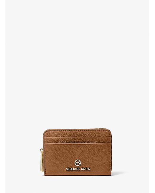 MICHAEL Michael Kors Natural Jet Set Small Pebbled Leather Wallet
