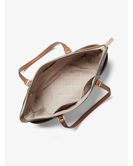 Michael Kors Charlotte Logo And Leather Top-zip Tote Bag -