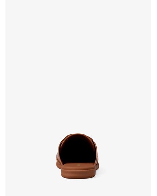 Michael Kors Brown Nolan Leather Mule