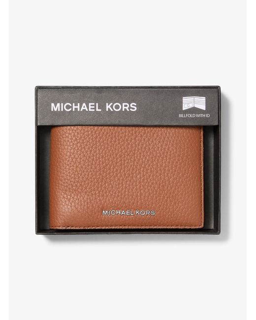 Michael Kors White Cooper Pebbled Leather Billfold Wallet for men