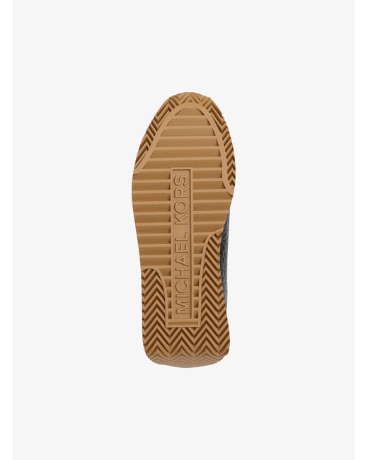 MICHAEL Michael Kors Black Mk Rhodes Quilted Logo Leather Trainer