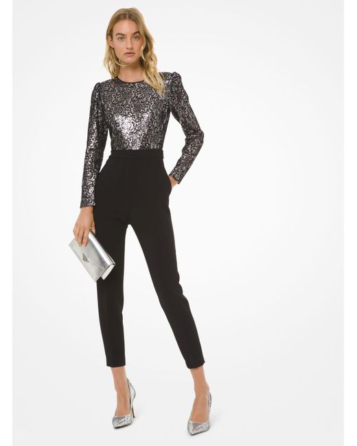 Michael kors sequin jumpsuit hotsell