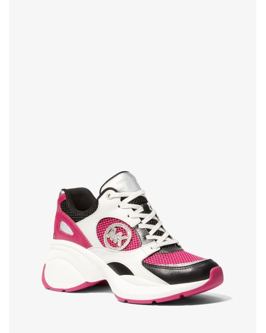 Sneaker Zuma in mesh e pelle color block di MICHAEL Michael Kors in Pink