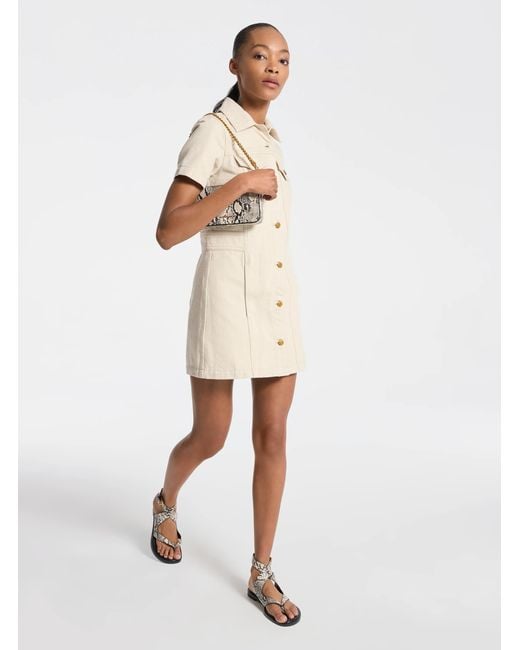 Michael Kors White Mk Denim Mini Dress