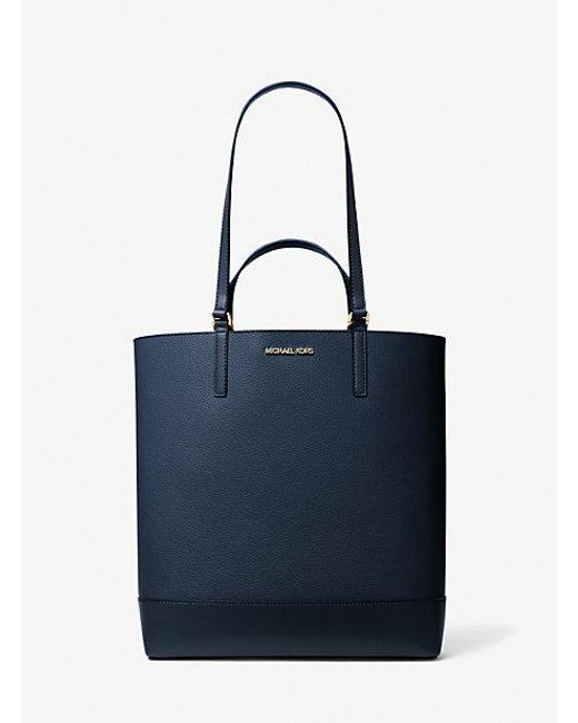 Michael Kors Outlet Kelli Large Two tone Pebbled Leather Tote Bag in Blue Lyst UK