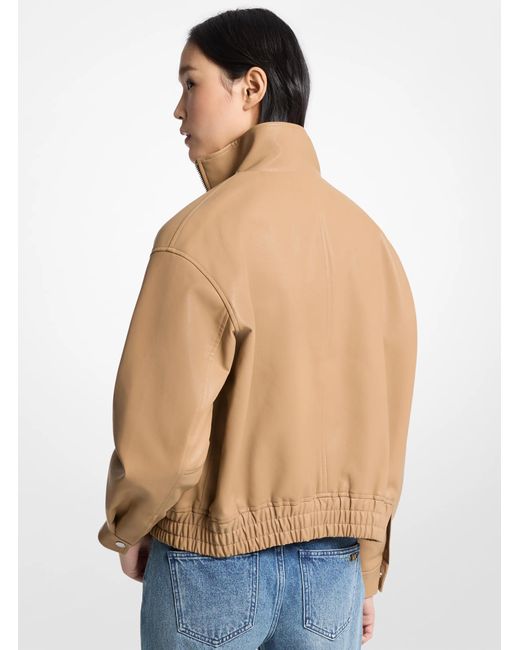 Michael Kors Blue Oversized Blouson Jacket