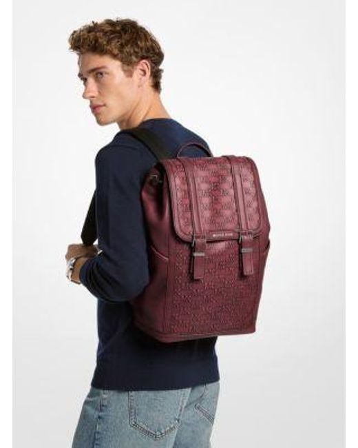 Mk Zaino Colby Medio di Michael Kors in Red da Uomo