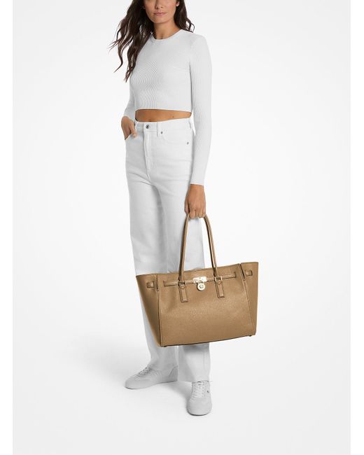 Mk Borsa Tote Hamilton Moderne Grande di Michael Kors in Natural
