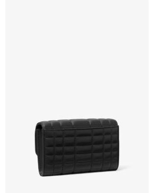 Michael Kors Black Tribeca Large Leather Convertible Crossbody Bag