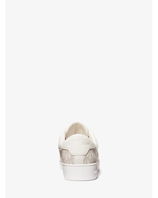 MICHAEL Michael Kors White Mk Keaton Signature Logo Zip-Up Trainers