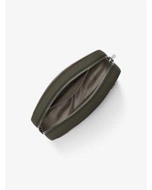 Michael Kors Gray Jet Set Large Saffiano Leather Crossbody Bag