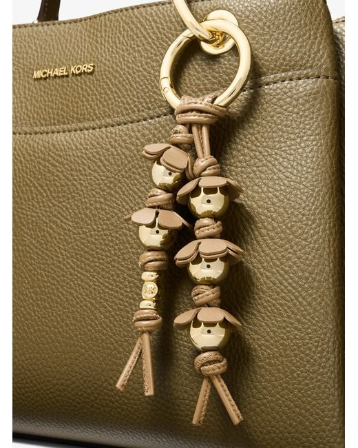 MICHAEL Michael Kors White Embellished Floral Bag Charm