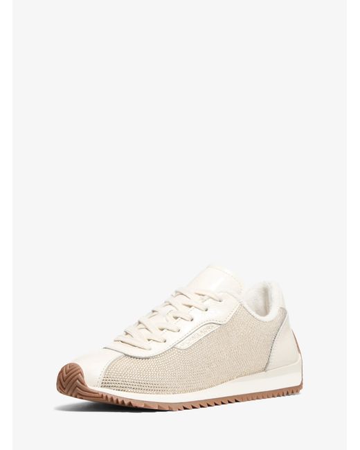 MICHAEL Michael Kors White Mk Rhodes Leather Trainer