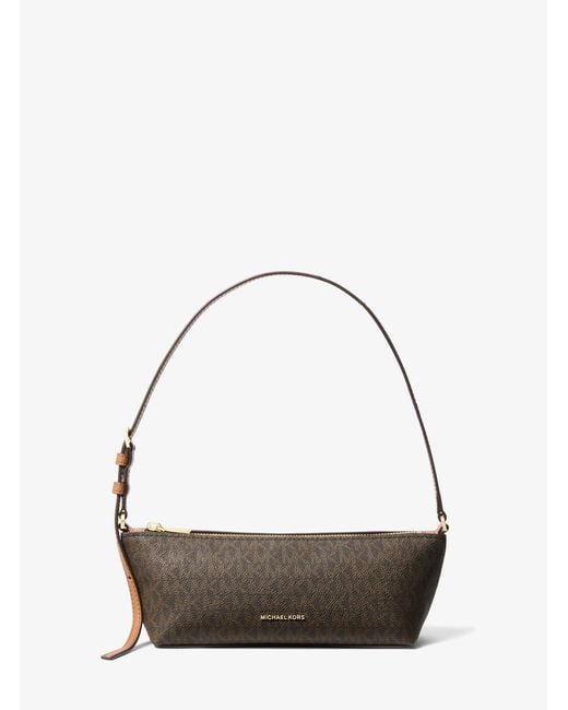 MICHAEL Michael Kors Brown Laila Small Signature Logo Pochette