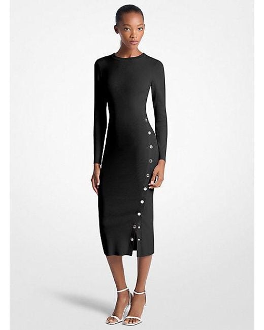silk long sleeve black dress Mandarin silk dress