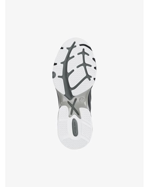 Michael Kors White Mk Leo Mixed-Media Trainer for men
