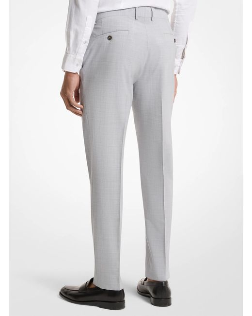 Michael Kors Gray Mk Wool Blend Trousers for men