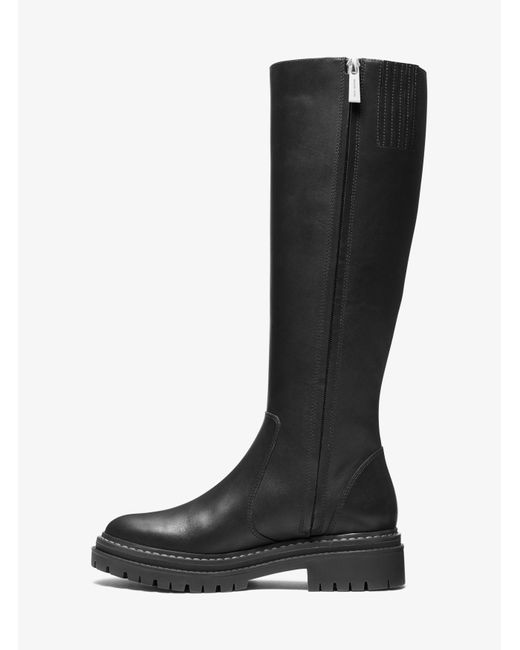 Michael Kors Black Mk Regan Leather Boot