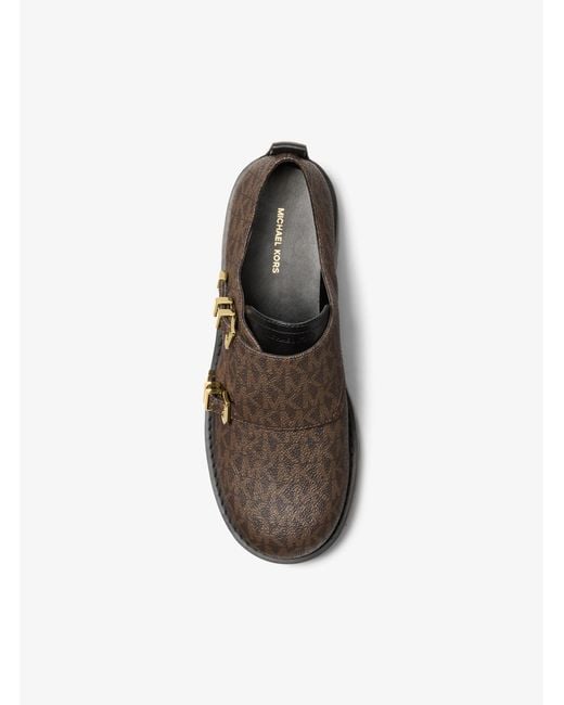 MICHAEL Michael Kors White Mk Darrington Signature Logo Loafer