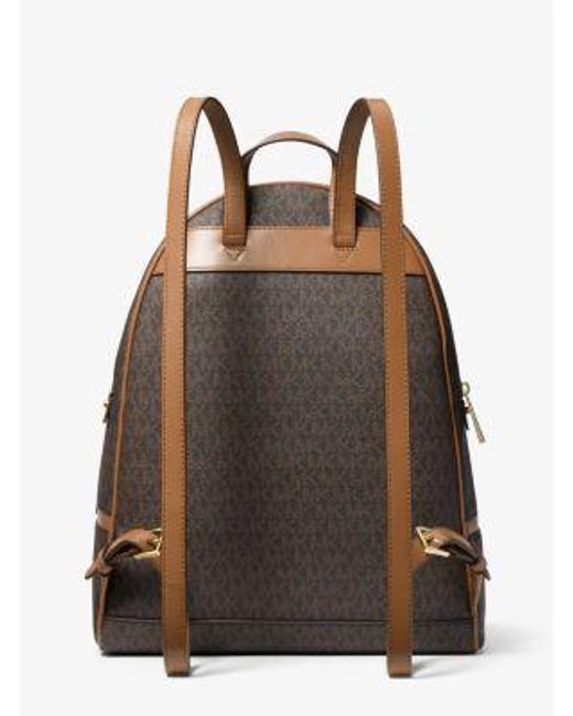Zaino Rhea grande con logo di MICHAEL Michael Kors in Brown